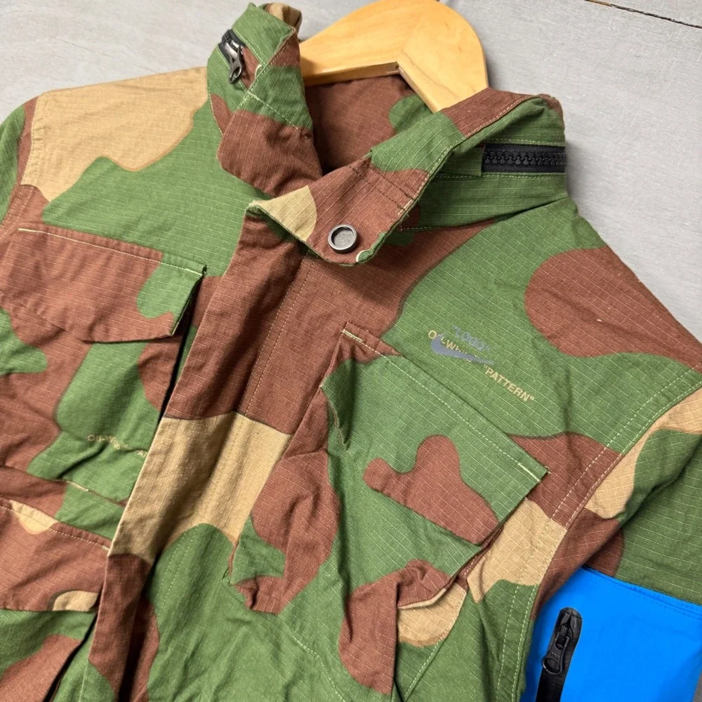 Nike x Off-White Camo Jacket Green Keep Back CK5623-385 Women's Large - Picture 3 of 8